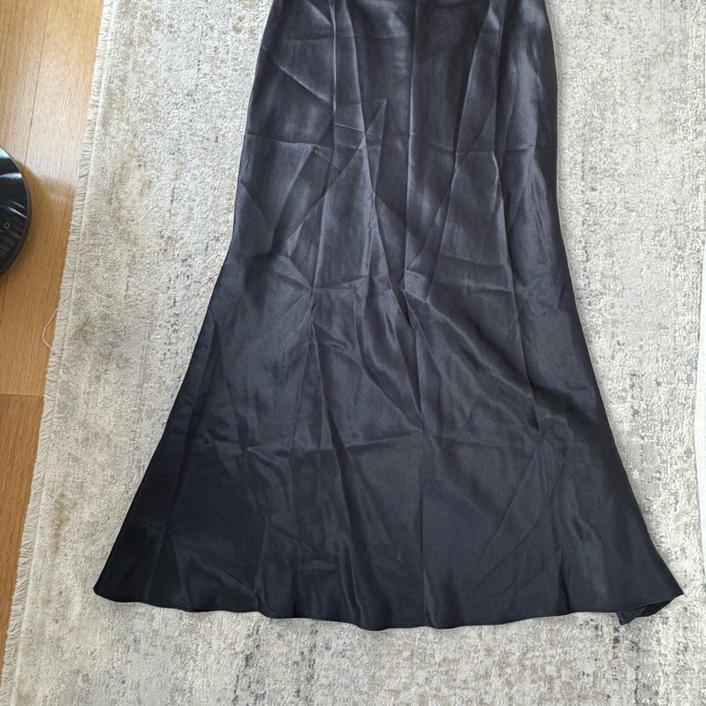 CO Black Silk Slip Skirt